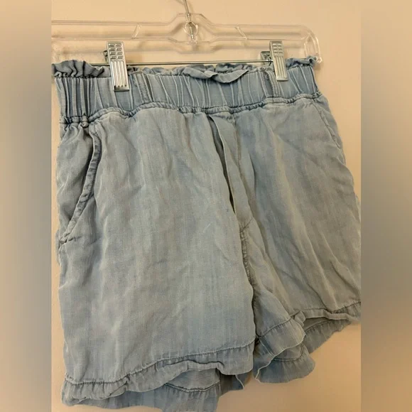 Ruffle Hem Paperbag Shorts - Picture 2 of 5